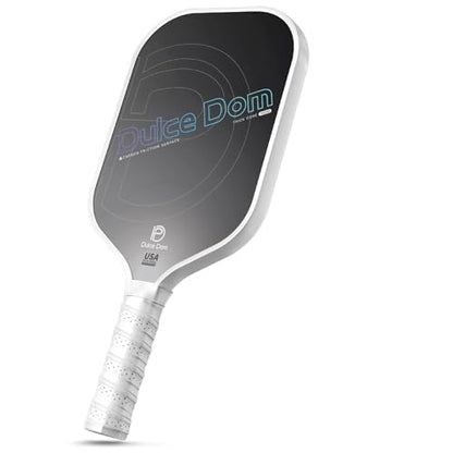Dulce DOM Pickleball Paddles Set of 2/4 - USAPA Approved, 4 Indoor Outdoor Pickleball Balls, Fiberglass Surface Paddle Racket with Cover Bag, Ideal Training Equipment Gift for Men & Women - color: Grey*1