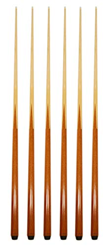 HAN'S DELTA Set of 6 Pool Cues 36"/42"/48"/57" Real 4-Prong House Bar Billiard Pool Cue Stick - color: 6 Cues