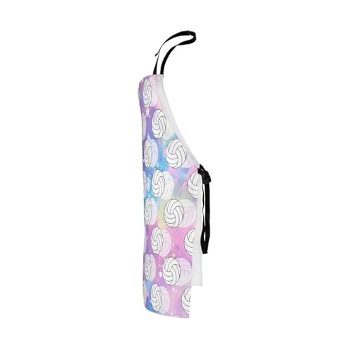 Manfei Volleyball Kids Kitchen Apron - color: Dreamy Purple