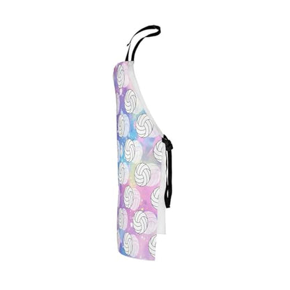 Manfei Volleyball Kids Kitchen Apron - color: Dreamy Purple