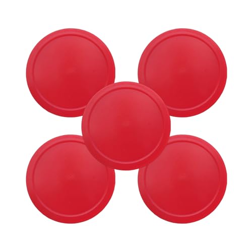 5 Pack 2.36-Inch (60mm) Lightweight Mini Air Hockey Pucks - Durable 3mm Thick Replacement Pucks for Small Air Hockey Tables - 0.19oz (5.5g) Pucks for Fast Mini Gameplay