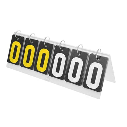 GALPADA Portable Table Scoreboard Flip Score Keeper with 6-Digit Acrylic Display for Basketball Billiards and Tabletop Sports Games