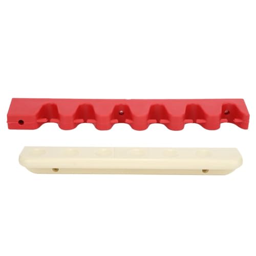 6 Hole Billiard Cue Rack Wall Mount – Rubber Billiard Pool Cue Holder for Storage Snooker Stick,Space-Saving Hanging Bracket with Sturdy Design