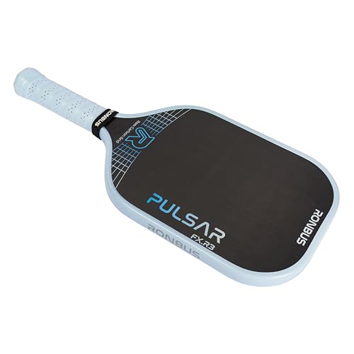 Ronbus Pulsar + Pulsar FX Thermoformed Raw Toray T700 Carbon Fiber Pickleball Paddle with 16 mm Polypropylene Honeycomb Core - style: Pulsar FX R3