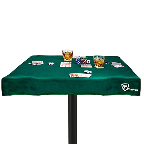 Felt Card Game Table Cover for Playing Cards, Poker, Mahjong, Domino, Bridge and Board Game - Green, 32 in - color: Green, size: 32" x 32" (Square)