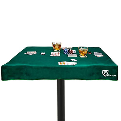 Felt Card Game Table Cover 40 Inch for Playing Cards, Poker, Mahjong, Domino, Bridge and Board Game - Green - color: Green, size: 40" x 40" (Square)