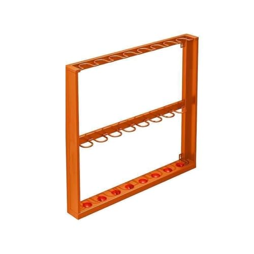 Metal Golf Club Rack, Wall-mounted Billiard Pool Stick Holder, Billiard Cue Organizer for Home Bar, Office and Party Room(Orange,Medium) - color: Orange, size: Medium