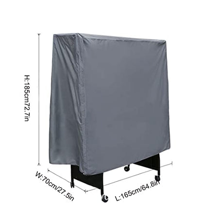 J&C Table Tennis Cover 420D Ping Pong Table Cover Black Full UV Protected Table Tennis Cover Outdoor Waterproof Heavy Duty Ping Pong Table Outdoor Waterproof (Grey) - color: Grey
