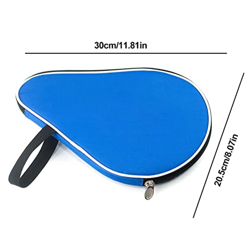 Table Tennis Bat Bag, Paddle Bat Pouch with Ball Storage Pocket, Table Tennis Racket Cover Waterproof Inner Liner