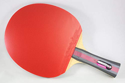 Butterfly Nakama S-7 Table Tennis Racket – Professional ITTF Approved Butterfly Ping Pong Paddle – Sapphira Table Tennis Rubber and Thick Sponge Layer Ping Pong Racket – 2 Ping Pong Balls Included