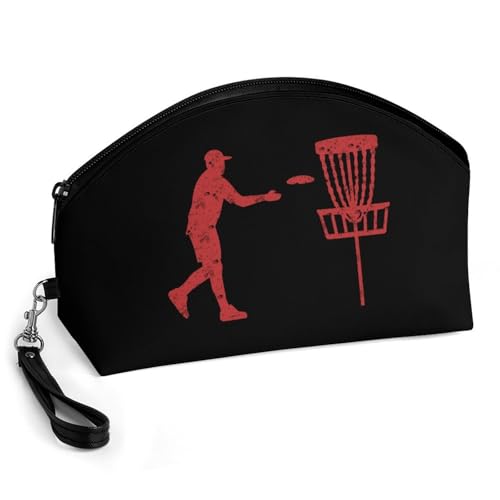 Disc Golf Icon Basket Travel Makeup Bag Cosmetic Toiletry Bags PU Leather Organizer Case