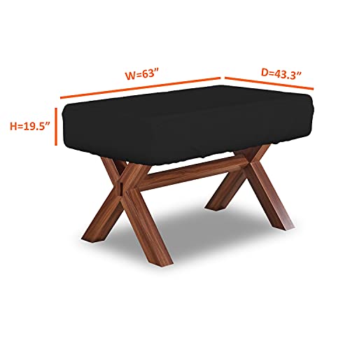 Foosball Table Cover 18 Oz Waterproof - 100% Weather Resistant Outdoor Game Table Cover with Elastic at 4 Sides (63"W x43"D x 19.5"H, Black) - color: Black, size: 63"W x43"D x 19.5"H