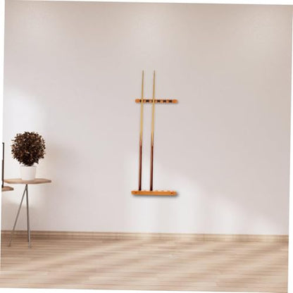 POPETPOP 2pcs Wall-mounted Pool Stick Rack Billiards Storage Easy Install Pool Stick Holder Space-saving Design for Game Rooms - color: Light Yellow