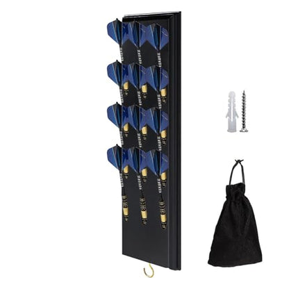 Dart Storage,Wood Wall Display Rack | Dart Organizer with Storage Bag - for Home Office Bar Game Room Living Room Bedroom Entertainment