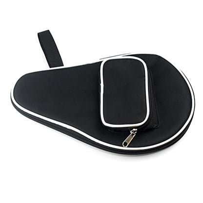 Table Tennis Bat Bag, Paddle Bat Pouch with Ball Storage Pocket, Table Tennis Racket Cover Waterproof Inner Liner