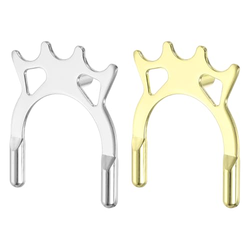 Billiard Bridge Head, Pool Cue Stick Bridge Screw-on Metal Cue Rests Billiard Accessories - color: Gold/Silver, style: High Fork