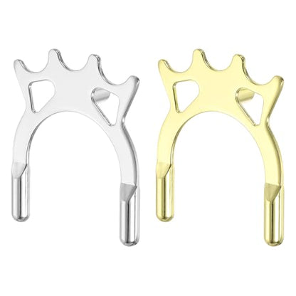 Billiard Bridge Head, Pool Cue Stick Bridge Screw-on Metal Cue Rests Billiard Accessories - color: Gold/Silver, style: High Fork