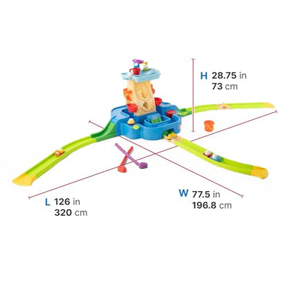 Step2 Putt & Splash Adventure Center, Kids Water Tower, Mini Golf Playset, 33 Accessories, Clubs, Golf Balls, Ages 1.5+ Years