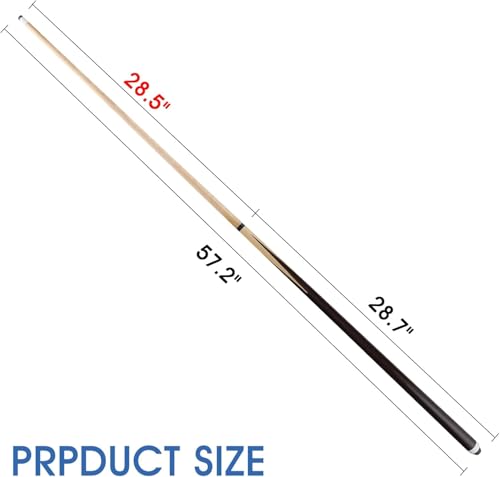 2-Piece Pool Cue Stick – 36″/42″/48″/58″ Wooden Billiard Cues, Standard & Heavy Options, 13mm Tip, Set of 2 or 4 – Beginner & Family Friendly - size: 57" set of 4 20OZ