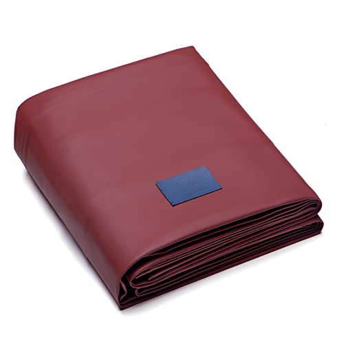 Heavy Duty Leatherette Billiard Pool Table Cover, Waterproof & Tearproof Cover for Pool Table 7/8/9FT (10 Colors Available) (8 Feet/Bordeaux red)