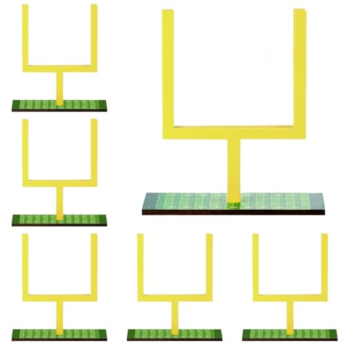6 Pcs Football Goal Post Centerpieces, Football Party Decorations for Sports Events, Tabletop Decor for Football Theme Party, Field Goal Post Ornaments