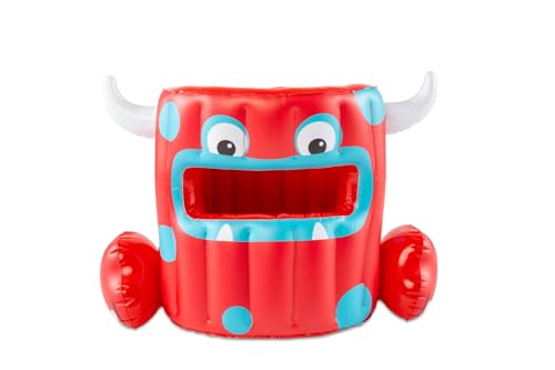Monster Disc Can Toss Pool Game, Inflatable Floating Target with Cookie Toss Discs, Pool Party Water Game for Kids Teens Adults, Easy Setup Outdoor Summer Activity for Backyard Play