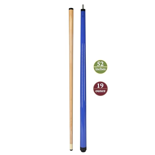 ASKA Short Kids Cue LCS, Canadian Hard Rock Maple Billiard Pool Cue Stick - color: 52-Inches, Blue (SWP52B)
