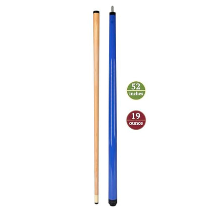 ASKA Short Kids Cue LCS, Canadian Hard Rock Maple Billiard Pool Cue Stick - color: 52-Inches, Blue (SWP52B)
