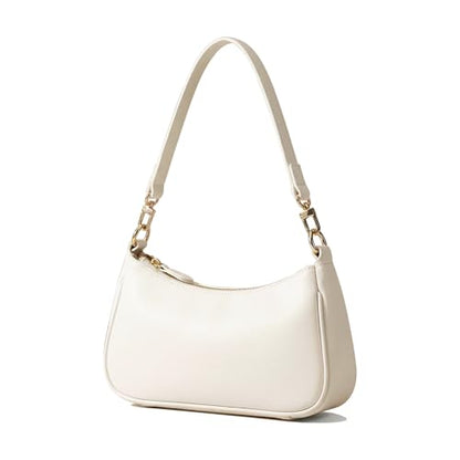VODIU Clutch Tote Handbags with 2 Removable Straps and Zipper Closure Crossbody Bags Shoulder Purse Handbag for Women - color: Beige
