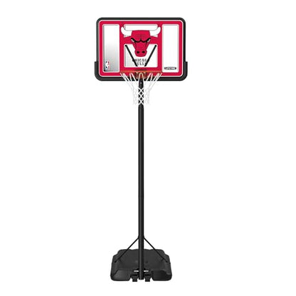 Lifetime NBA Chicago Bulls Portable Basketball Hoop, Adjustable Height 7.5-10 Ft, 44 Inch Shatterproof Fusion Backboard, Base with Wheels - color: Chicago Bulls