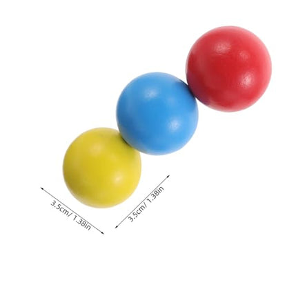 3Pcs Wooden Croquet Balls Outdoor Game for Boys Promotes Hand Eye Coordination Family Fun for Backyard Lawn Activities