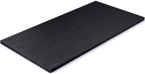 Universal Solid One-Piece Wood Table Top, 48"x24"x1" Workbench Top - Rectangular Particle Board for Standing Desk, Home Office Desk Countertop DlY, Washer Dryer, Coffee, Bar Tabletop - color: Black Oak, size: 48*24 Inch