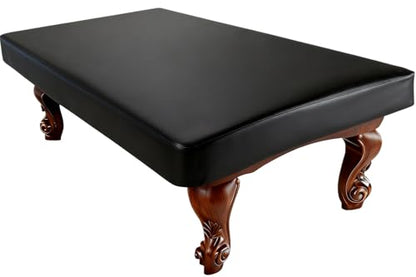 Saking Leatherette Pool Table Cover, Heavy Duty 8FT Billiard Table Cover Indoor & Outdoor, Waterproof & Tearproof Cover for Pool Table, Black, 8FT-100"LX 56"WX 8"H