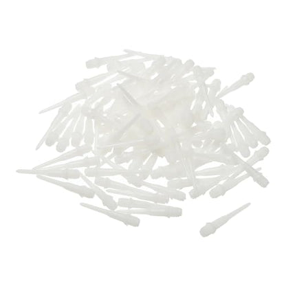 YOKIVE 100 Pcs Plastic Dart Tips, Game 2BA Thread Soft Darts Tips Replacements Dart Accessory | Indoor Outdoor Play (White)
