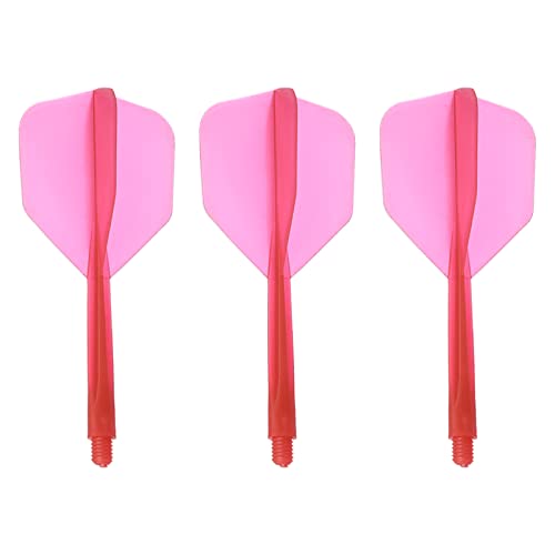 PATIKIL Integrated Dart Shaft & Flights, Pack Lightweight Plastic Dart Flight Set - color: Red
