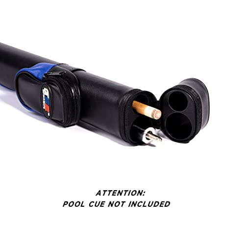 GSE Games & Sports Expert Billiard Cue Cases, 1x1 Deluxe Hard Billiard Pool Cue Stick Carrying Case, Pool Billiards Accessories (Several Colors Available) - color: Deluxe - Black/Blue