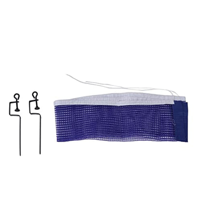 Table Tennis Net for and Adults, Pong Net Replacement, 180cm Length 15cm Height Blue Polyester with 2 Iron Brackets, Portable Foldable for Table, Home and Classroom