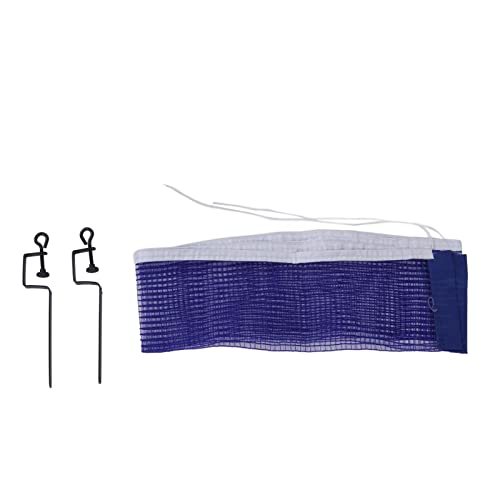 Table Tennis Net Pingpong Net Replacement, Durable Portable Blue Polyester Net with Iron Brackets for Office Table Family Dining Table Classroom Desk