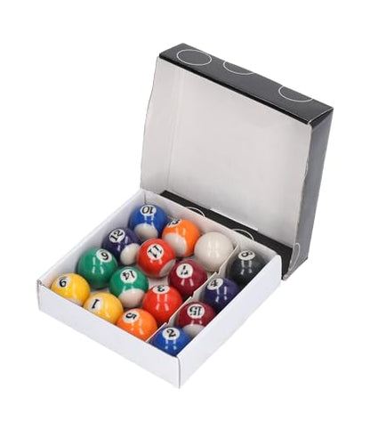 Mini Billiard Balls, 16 Pool Balls Set, 1-1/4" Pool Table Billiards, Resin Mini Billard Pool Balls, Cue Ball Training Ball, Pool Table Accessories for Beginners & Professional, Kids Table Game Toy