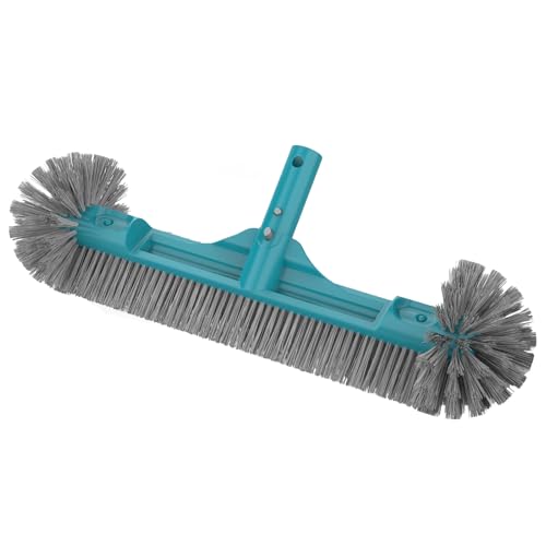 18” Pool Brush Head - Plastic Pool Brushes with Round Ends for Cleaning Swimming Pool Walls, Steps & Corners, Safe for Vinyl Liner(No Pole) - size: 18" Pool Brush