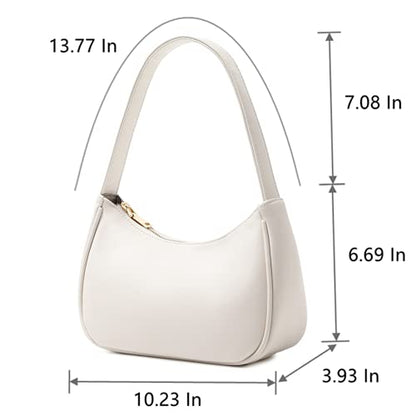 CYHTWSDJ Shoulder Bags for Women, Cute Hobo Tote Handbag Mini Clutch Purse with Zipper Closure - color: Beige