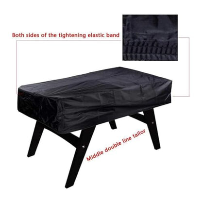 Heavy Duty Snooker Pool Table Dust Cover Anti-UV Tear Resistant Polyester Fabric Outdoor Furniture Cover Black (160 * 115 * 50cm)