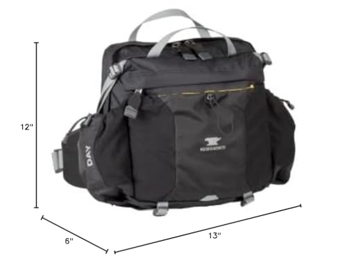 Mountainsmith Day Lumbar Waist pack, Running, Hiking, Cycling, Travel, and Outdoor Sport Activities with Dual Water Bottle Holders, Grey Black - color: Grey Black