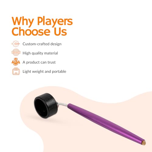 Aluminum Circle Pool Chalk Holder - Use with TAOM Pyro or TAOM V10 Chalk - Slip-in Pocket Pool Cue Chalk Holder - Cover Billiard Supplies - Snooker Accessory Chalk - color: Purple