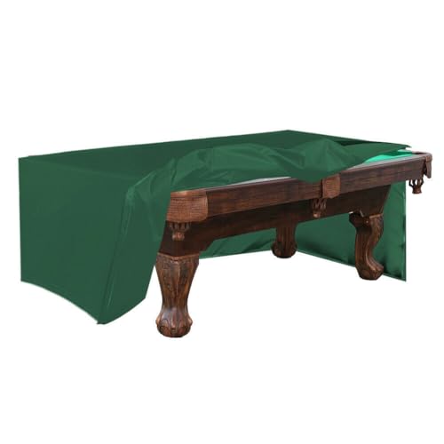Billiard Table Cover,Dust Billiard Table Protective Accessories Durable Oxford Furniture Protection Protects Your Snooker Table from Dust, Pet Hair, Sun Rays & Rain (Green, 9FT) - color: Green, size: 9FT