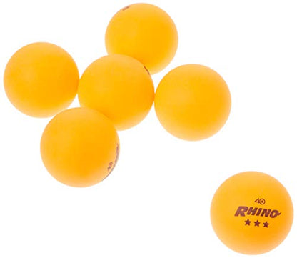 Champion Sports 3 Star Table Tennis Ball Pack – Tournament Size, 40mm Seamless, CTTA & ITTA Approved - style: Pack of 6 (Orange)