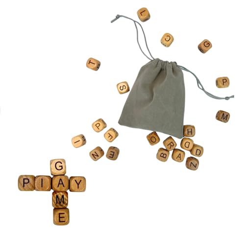 Crossword Dice Game, 20 Large Letter Dice, Word Games，Word Dice Game for Family Game Night, Travel & On-The-Go Fun Word Game Portable