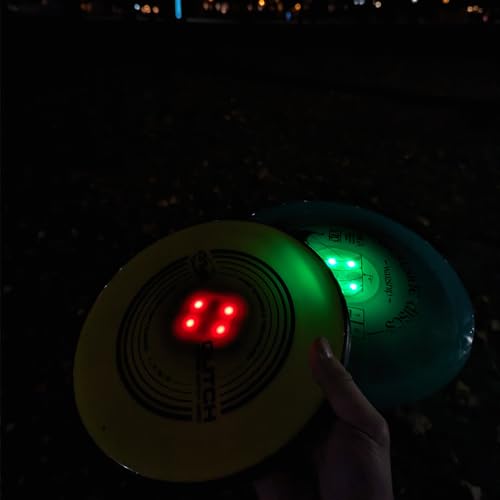 Impact Resistant Night Disc Golf Lights AceStarLight LED 4 Pack Red White Blue Green