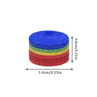 SUPERDIAMOND Pool Cue Tips 14mm, Premium 6-Layer Pig Skin Leather, High Elasticity & Durability Billiard Tips for Pool Sticks and Snooker Cues, Perfect for Professional Players and Beginners - style: Billiard Cue Tips-Rainbow-5pcs