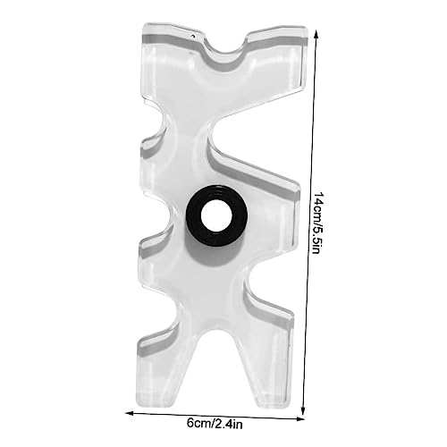 Toddmomy 2pcs Plastic Pool Cue Bridge Head Wall Shelf Brackets, Clear